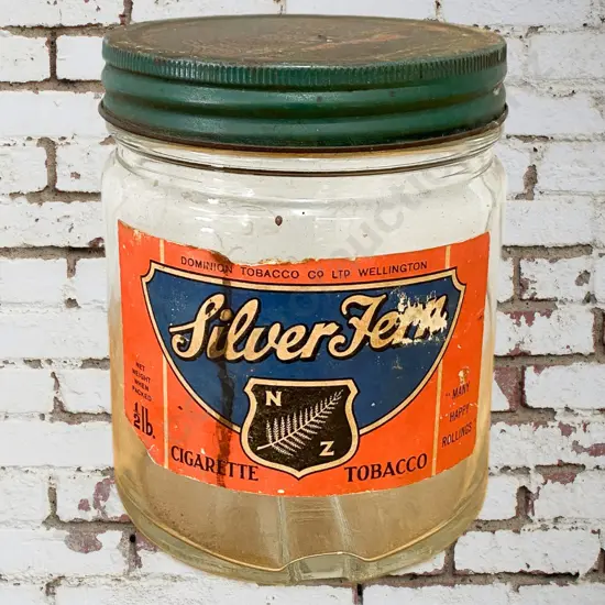 Silver Fern Tobacco Jar