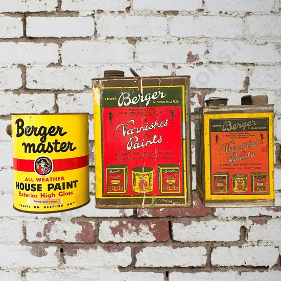 Berger Paint Tins x 3