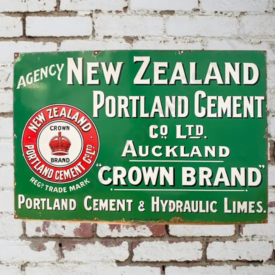 New Zealand Portland Cement Co Enamel Sign