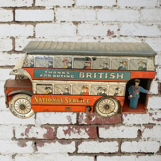 Tin Plate Double Decker Bus Toy