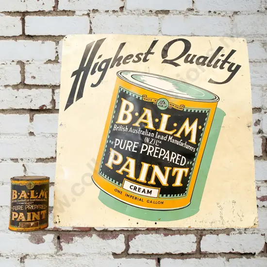 Balm Paints Tin Sign And Matching Tin