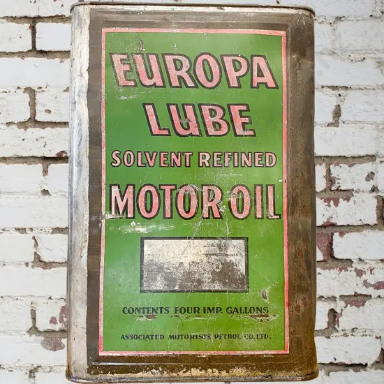 Europa Oil Tin 4 Gallon
