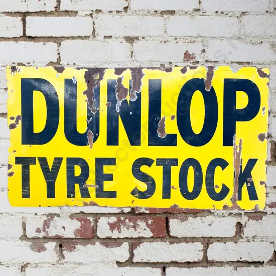 Large Dunlop Enamel Sign