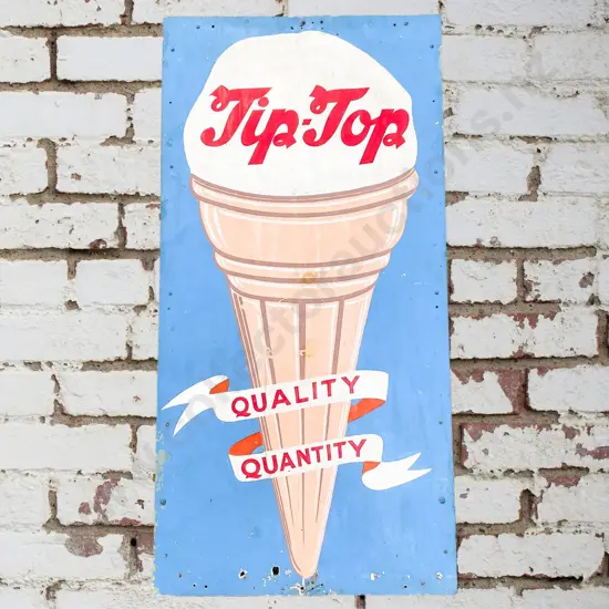 Early Hand Painted Tip Top Sign