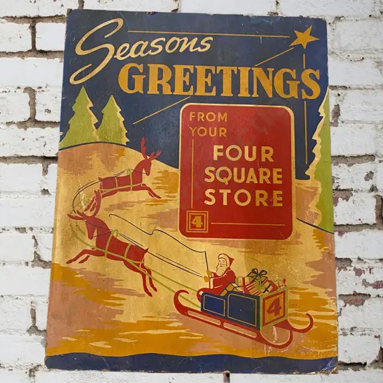 Foursquare Christmas Advertising Card