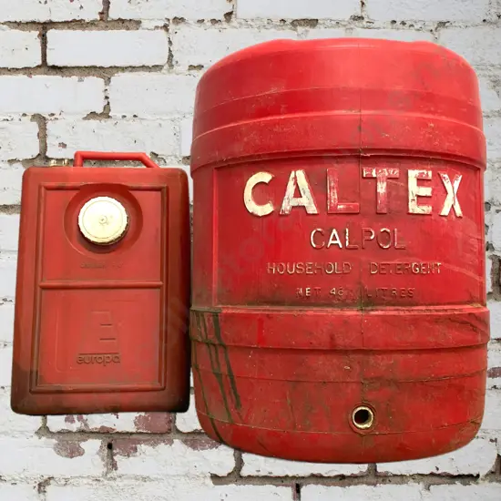 2 X Plastic Oil Containers