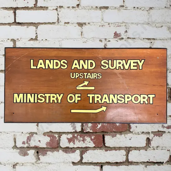 Hand Painted Ministry Of Transport Sign