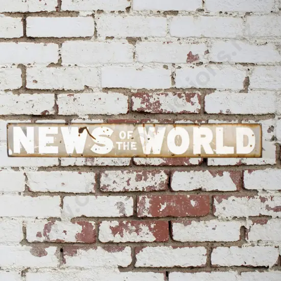News Of The World Enamel Sign