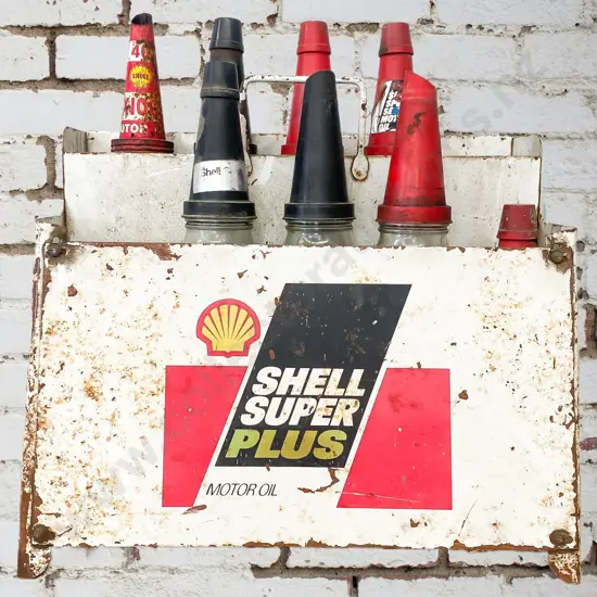 Shell Super Plus Motor Oil Bottle Rack