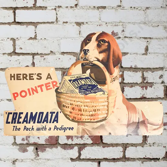 Creamoata Advertising Sign Card
