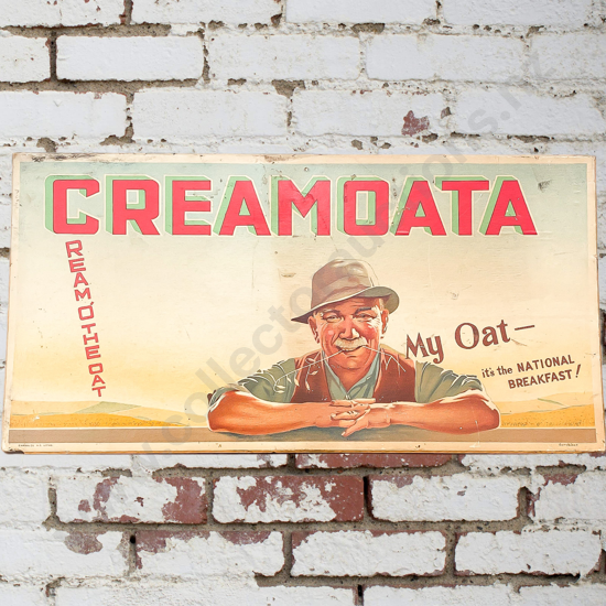 Creamoata Advertsing Sign Card Man