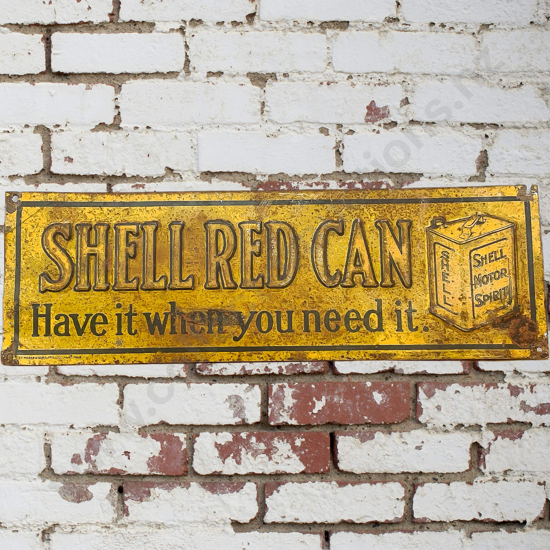 Shell Red Can Sign