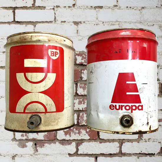 2 x Oil Drums BP and Europa