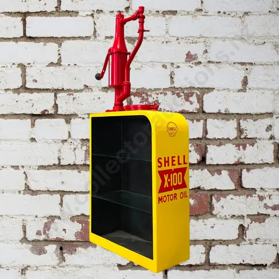 Shell X100 High Boy Oil Cabinet Glass Shelves