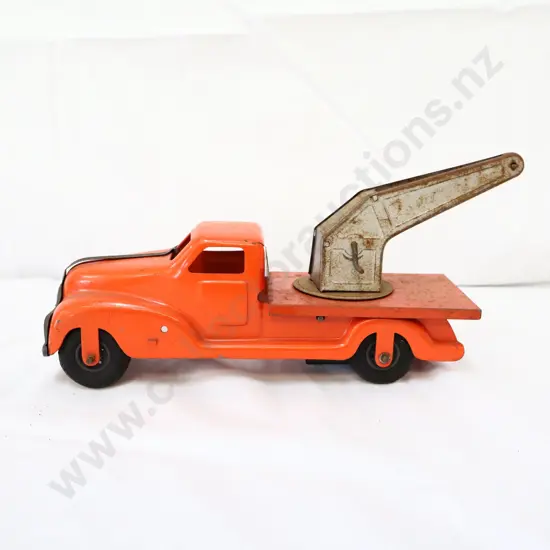 Orange Tin Toy Tow Truck