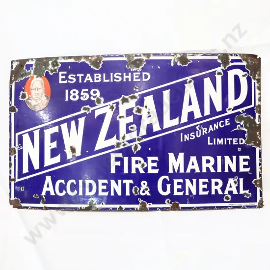 New Zealand Insurance Enamel Sign
