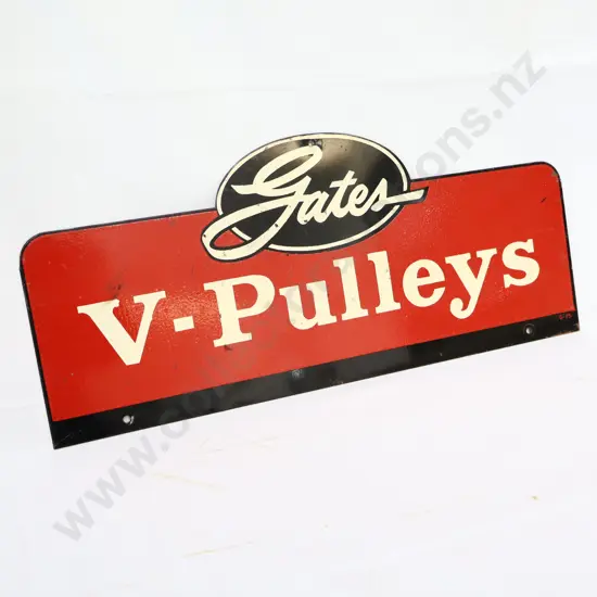 Double Sided Gates V Pulleys Steel Sign