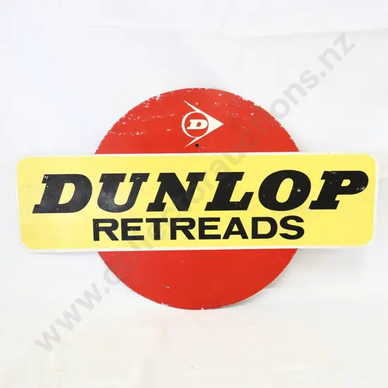Dunlop Retreads Tin Sign
