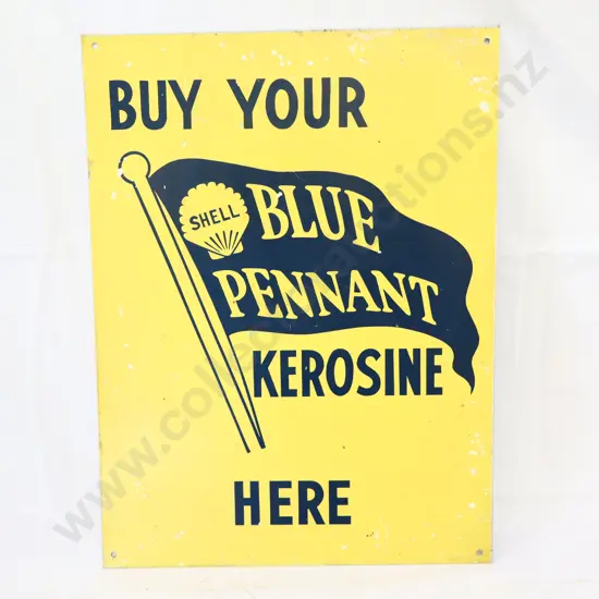Shell Blue Pennant Kerosene Petrol Bowser Sign