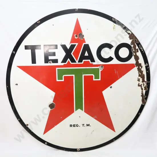 LARGE Double Sided Texaco Enamel Sign