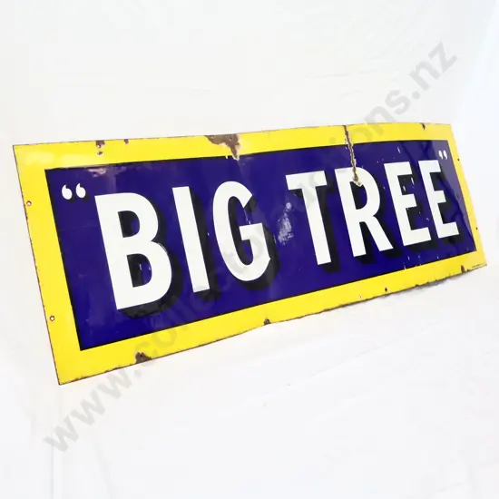 Big Tree Enamel Sign