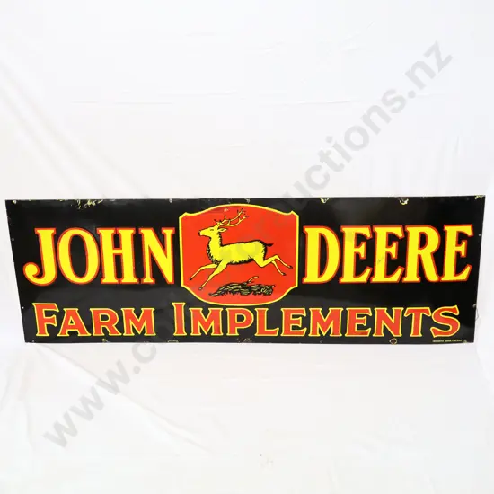 LARGE John Deere Enamel Sign