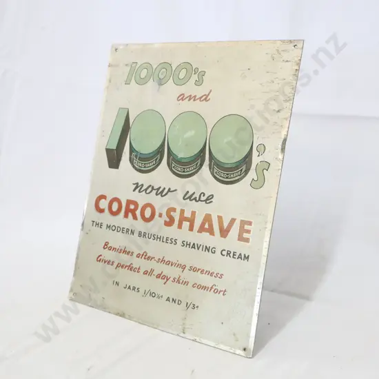 Shaving Cream Counter Top Sign