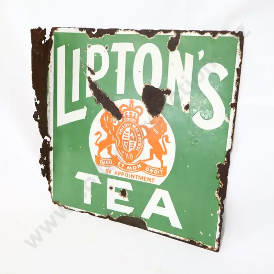 Liptons Tea Double Sided Enamel Sign