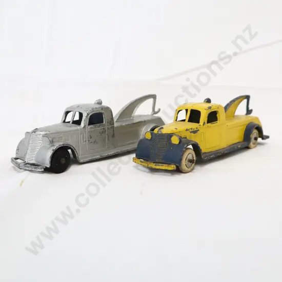 2 x Tootsie Toy Tow Trucks