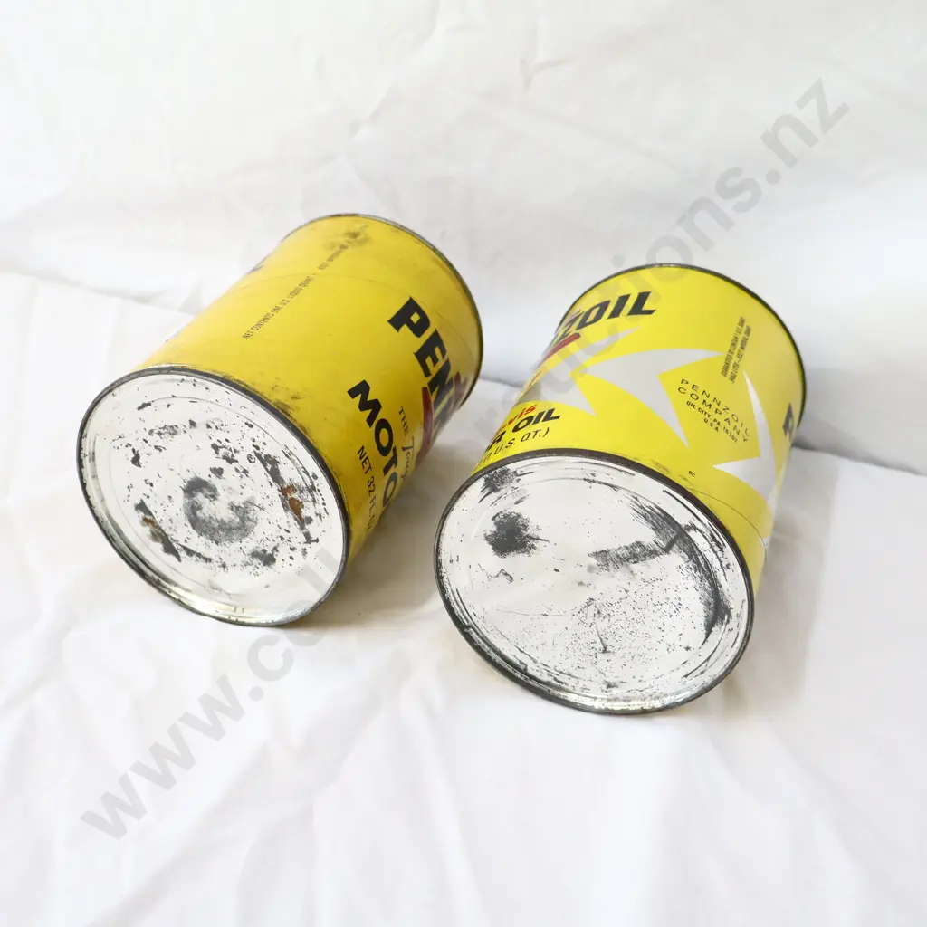 New Old Stock Pennzoil Oil Tins x 2 Image 1++