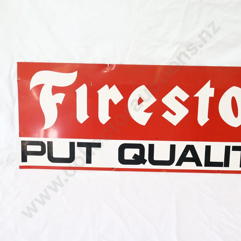 Firestone Put Quality First Tin Sign Image 1++