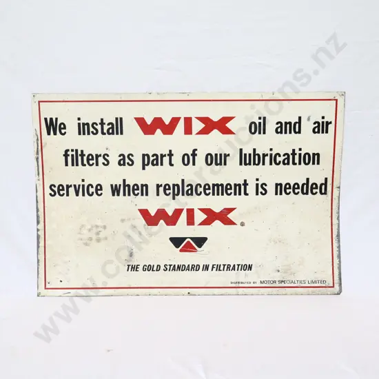 Wix Tin Sign