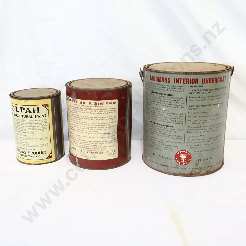 NEW OLD STOCK Taubman's Colones and Solpah Paint Tins Image 1++