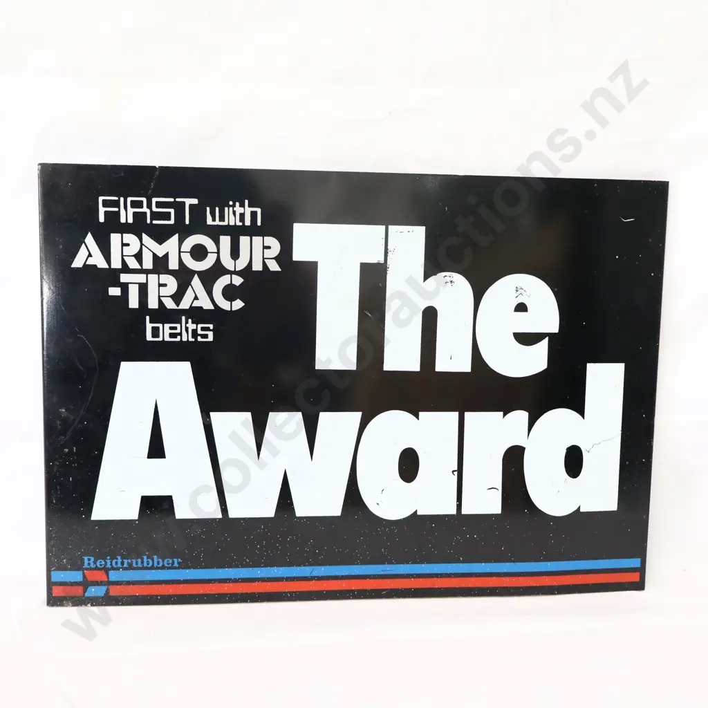 The Award Reidrubber Tin Sign Image 1++