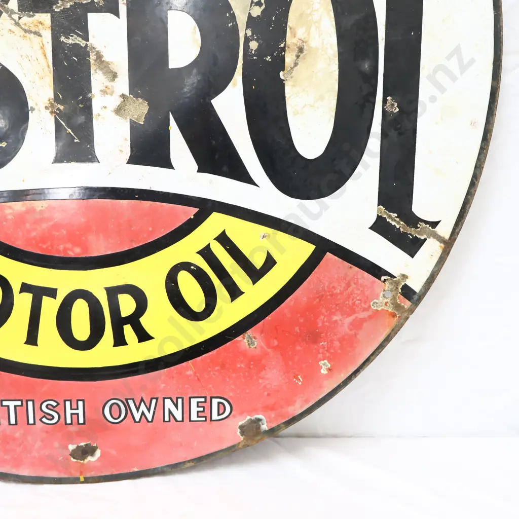 RARE LARGE Wakefield Castrol Enamel Sign Image 1++