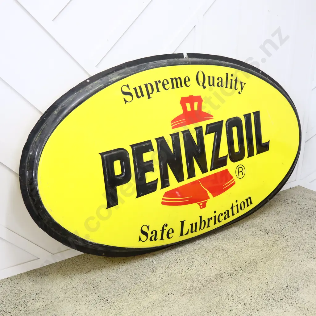 LARGE Pennzoil Oval Sign Image 1++