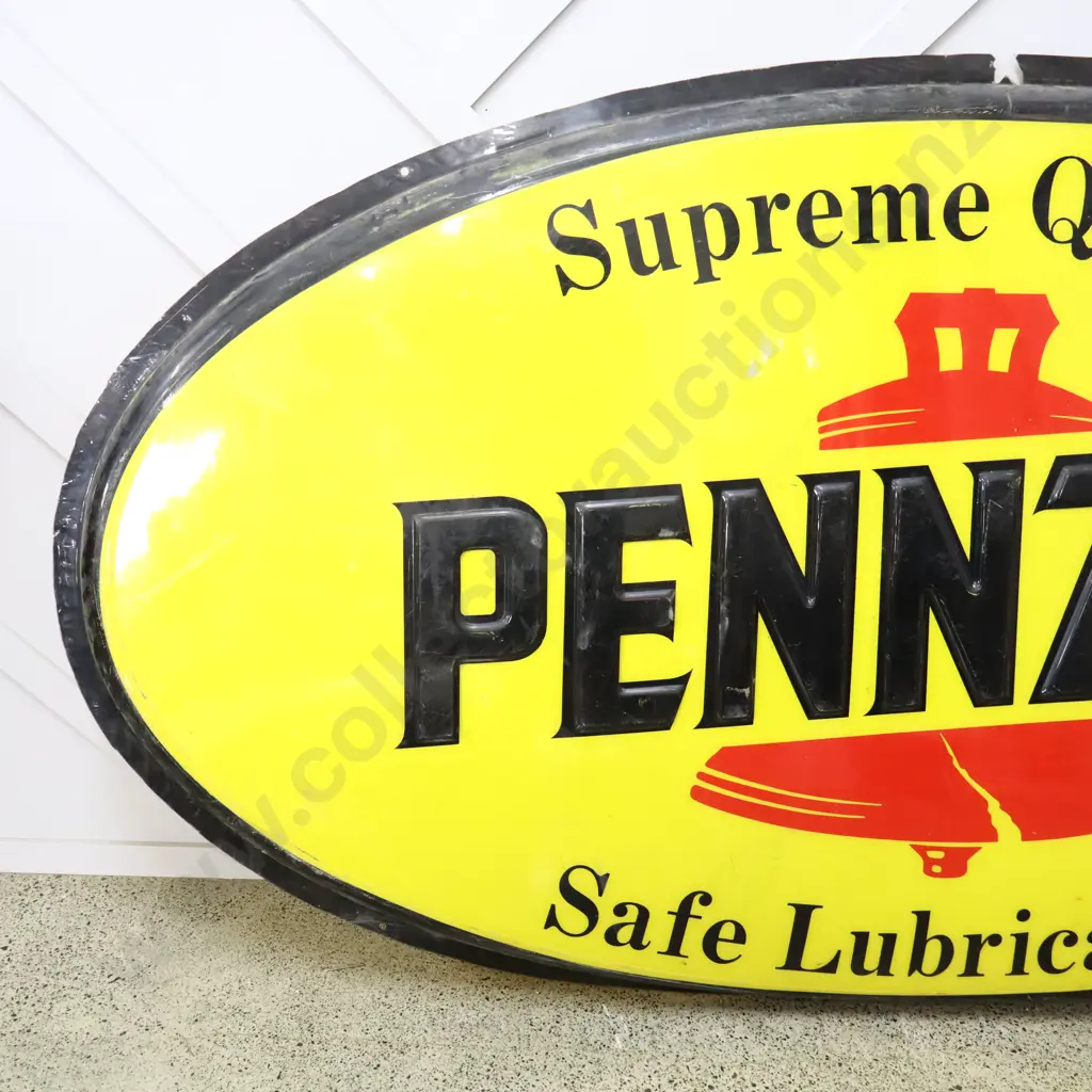 LARGE Pennzoil Oval Sign Image 1++