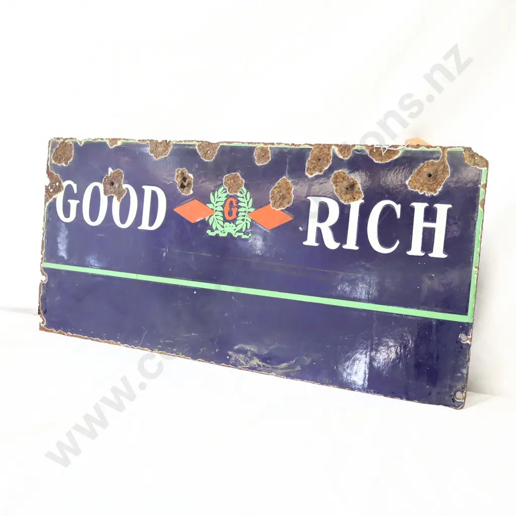 Goodrich Tires Enamel Sign Image 1++