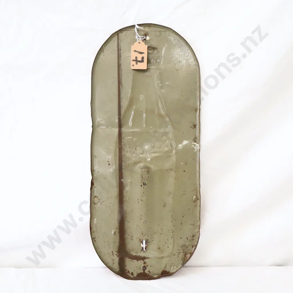 WORKING Early Coca Cola Thermometer Golden Bottle Image 1++