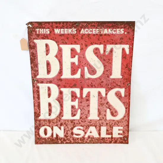 Best Bets On Sale Tin Sign