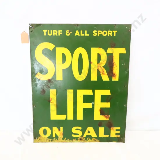 Sport Life On Sale Tin Sign