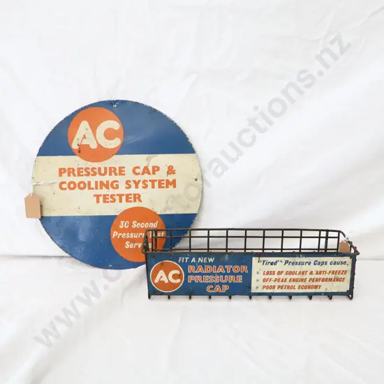 AC Tin Sign And AC Radiator Cap Basket