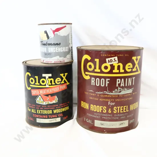 NEW OLD STOCK Colonex, Colonex and Taubams Paint Tins
