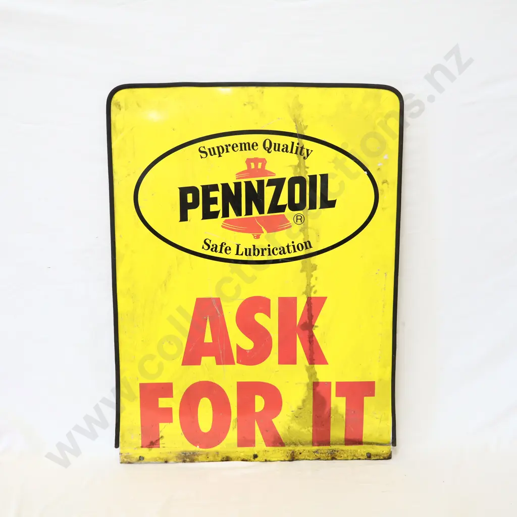 Pennzoil Curb Stand Sign Dated 1995 Image 1++