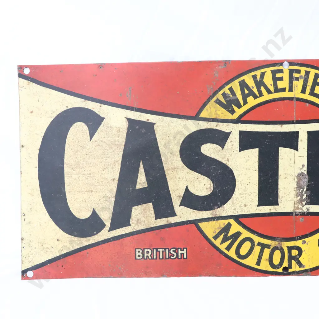 RARE EARLY Castrol Bowtie 12 Bottle Tin Rack Sign Image 1++