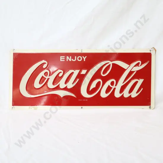 Steel Embossed Coca Cola Sign ENJOY