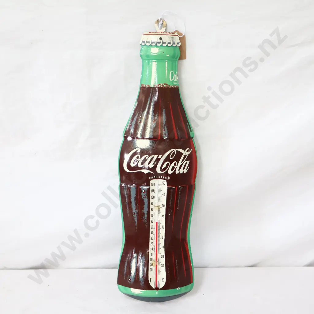 Pressed Tin Diecut Coca Cola Bottle Sign Image 1++
