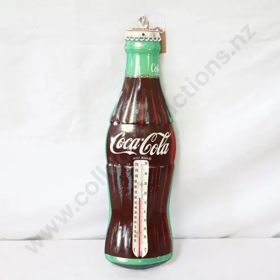 Pressed Tin Diecut Coca Cola Bottle Sign