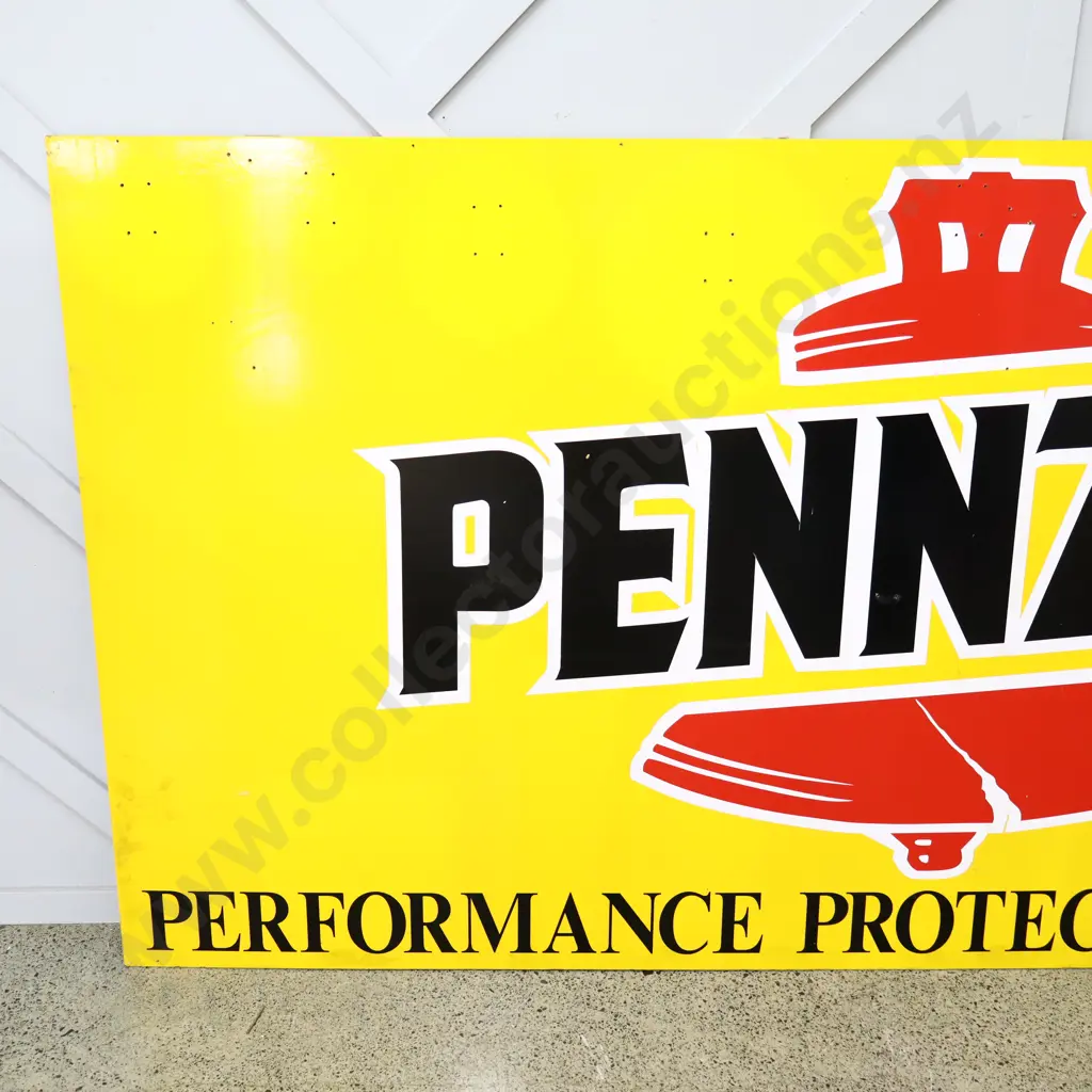 Large Wooden Rectangle Pennzoil Sign Image 1++