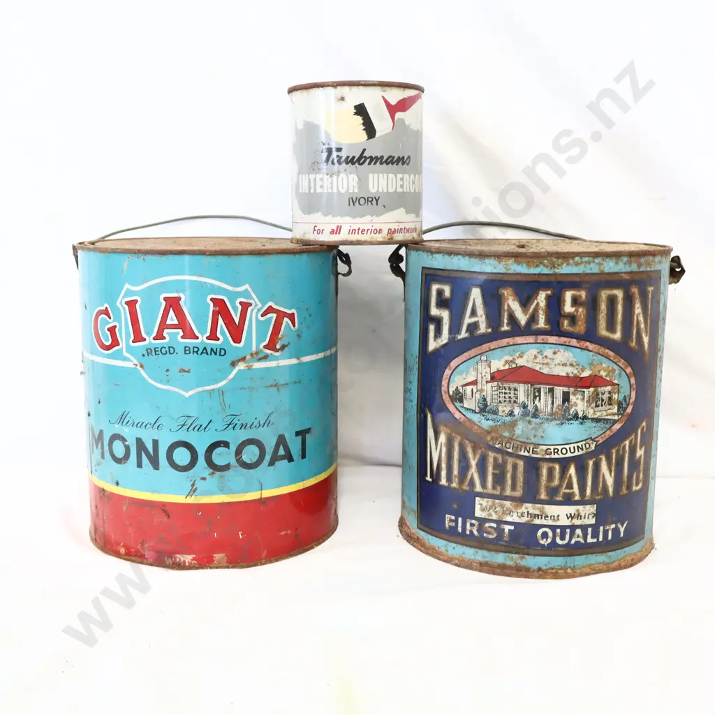 NEW OLD STOCK Samson, Giant and Taubmans Paint Tins Image 1++
